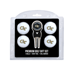 Georgia Tech Yellow Jackets 4 Ball Gift Set + Divot Tool & Marker