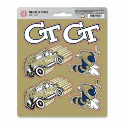 Georgia Tech Yellow Jackets 6 Count Mini Decal Sticker Pack
