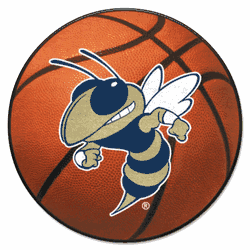 Georgia Tech Yellow Jackets Basketball Rug - 27in. Diameter, Buzz