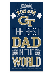Georgia Tech Yellow Jackets Best Dad in the World 6x12 Sign