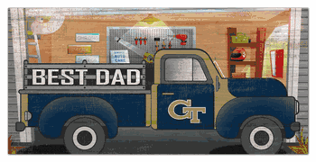 Georgia Tech Yellow Jackets Best Dad Truck 6x12 Sign