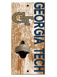 Georgia Tech Yellow Jackets Distressed Bottle Opener
