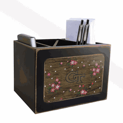 Georgia Tech Yellow Jackets Floral Desktop Organizer