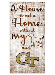 Georgia Tech Yellow Jackets House is Not a Home 6x12 Sign