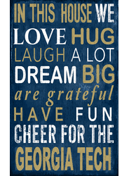 Georgia Tech Yellow Jackets In This House Sign