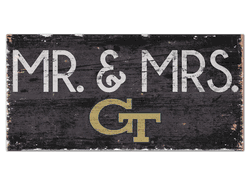 Georgia Tech Yellow Jackets Mr & Mrs Sign