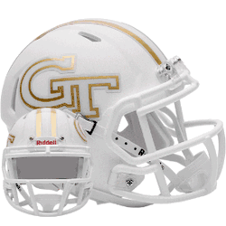 Georgia Tech Yellow Jackets NCAA Mini Speed Football Helmet Flat White