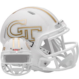 Georgia Tech Yellow Jackets NCAA Mini Speed Football Helmet Flat White