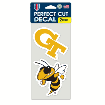 Georgia Tech Yellow Jackets Set of 2 Die Cut Decals