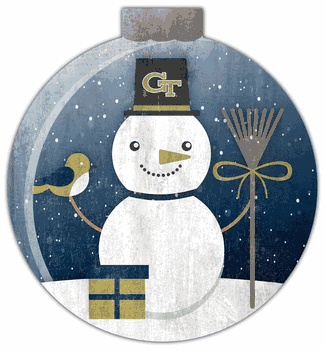 Georgia Tech Yellow Jackets Snowglobe 12in Wall Art