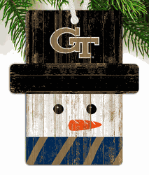 Georgia Tech Yellow Jackets Snowman Ornament
