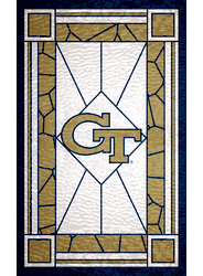 Georgia Tech Yellow Jackets Stained Glass 11x19 Wood Sign
