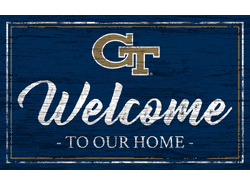 Georgia Tech Yellow Jackets Team Color Welcome 11x19 Sign