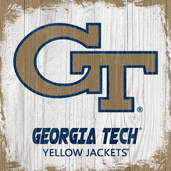 Georgia Tech Yellow Jackets Team Logo Block 6X6