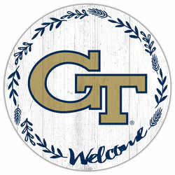 Georgia Tech Yellow Jackets Welcome 12in Circle