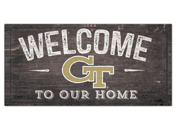 Georgia Tech Yellow Jackets Welcome Distressed 6 x 12