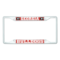 Georgia White Metal License Plate Frame - 6.25"x12.25"