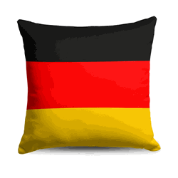 Germany Flag Throw Pillow 18x18 inches
