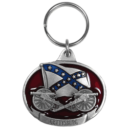 Gettysburgh Metal Key Chain with Enameled Details