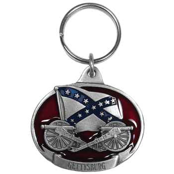 Gettysburgh Metal Key Chain with Enameled Details