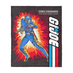 GI Joe Classic Flashback Cobra Commander Silk Touch Throw Blanket 50x60 Inches