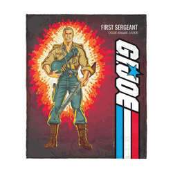 GI Joe Classic Flashback Duke Silk Touch Throw Blanket 50x60 Inches
