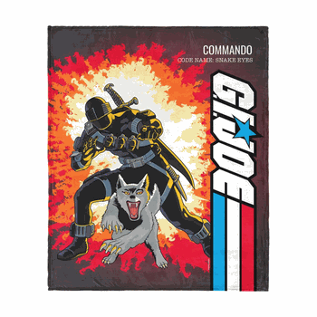 GI Joe Classic Flashback Snake Eyes Silk Touch Throw Blanket 50x60 Inches