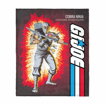 GI Joe Classic Flashback Storm Shadow Silk Touch Throw Blanket 50x60 Inches