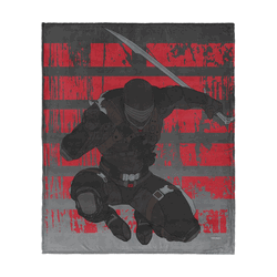 GI Joe Gijoe Snake Eyes Attacks Silk Touch Throw Blanket 50x60 Inches