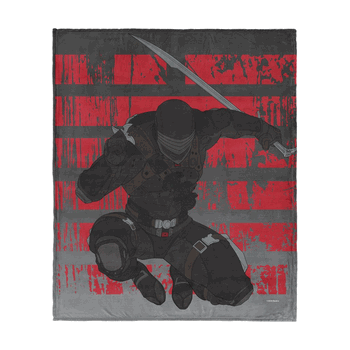GI Joe Gijoe Snake Eyes Attacks Silk Touch Throw Blanket 50x60 Inches