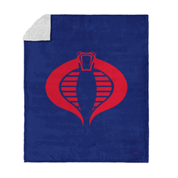 GI Joe Symbols Cobra Silk Touch Sherpa Throw Blanket 50x60 Inches