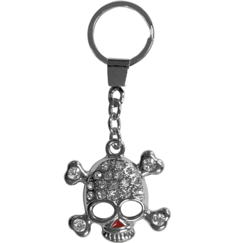 Glitz Crystal Skull Key Chain