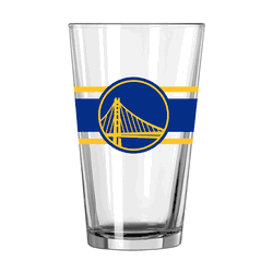 Golden State Warriors 16oz Stripe Pint Glass