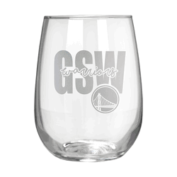 Golden State Warriors 17oz Stemmless Wine Glass