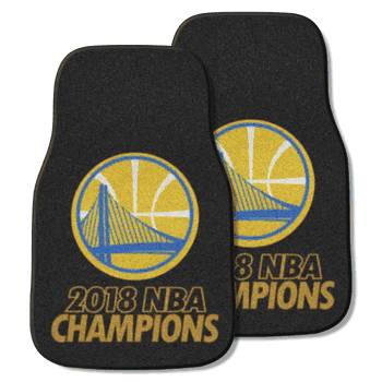 Golden State Warriors 2018 NBA Champions Front Carpet Car Mat Set - 2 Pieces