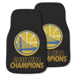 Golden State Warriors 2018 NBA Champions Front Carpet Car Mat Set - 2 Pieces