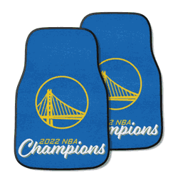 Golden State Warriors 2022 NBA Finals Champions 2-pc Carpet Car Mat Set
