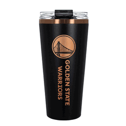 Golden State Warriors 32oz Black and Copper Big Slim with Straw