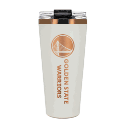 Golden State Warriors 32oz Crme and Copper Big Slim Tumbler with Straw