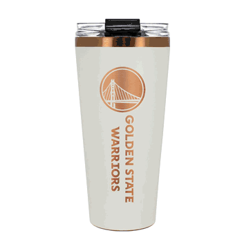 Golden State Warriors 32oz Crme and Copper Big Slim Tumbler with Straw