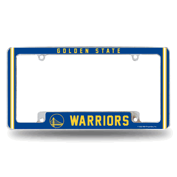 Golden State Warriors Alternate Design All Over Chrome Frame