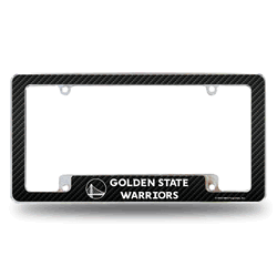 Golden State Warriors Black 12" x 6" Chrome All Over Automotive License Plate Frame for Car/Truck/SUV