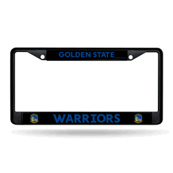 Golden State Warriors  Black Chrome Frame with Decal Inserts 12" x 6" Car/Truck Auto Accessory