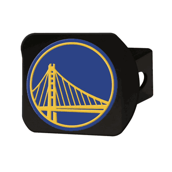 Golden State Warriors Black Metal Hitch Cover - 3D Color Emblem