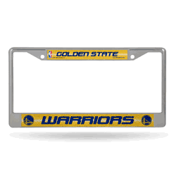 Golden State Warriors Classic 12" x 6" Silver Bling Chrome Car/Truck/SUV Auto Accessory