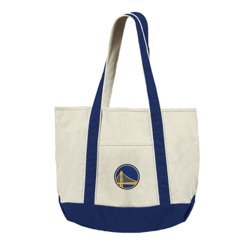 Golden State Warriors NBA Canvas Tote with Colored Strap