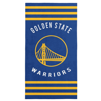 Golden State Warriors NBA Stripes Beach Towel 30 x 60 inches