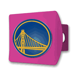 Golden State Warriors Pink Metal Hitch Cover with  3D Color Emblem