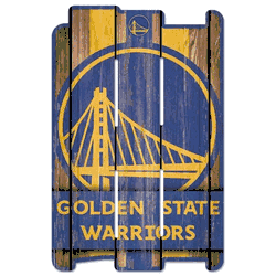 Golden State Warriors Sign 11x17 Wood Fence Style