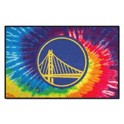 Golden State Warriors Tie Dye Starter Mat Accent Rug - 19in. x 30in.